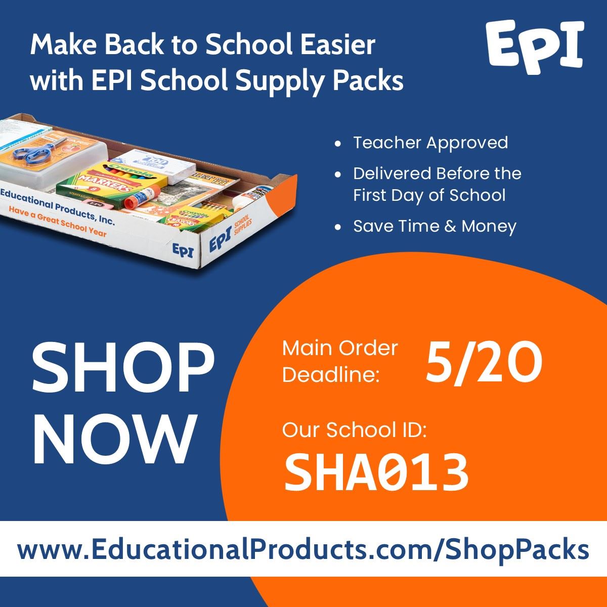  Supplies  Pack Online Order for 2025-2026